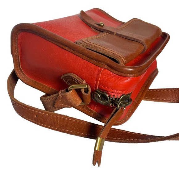 Madewell Small Crossbody Red Leather Purse Rectangle Minimalist Simple - Picture 2 of 15